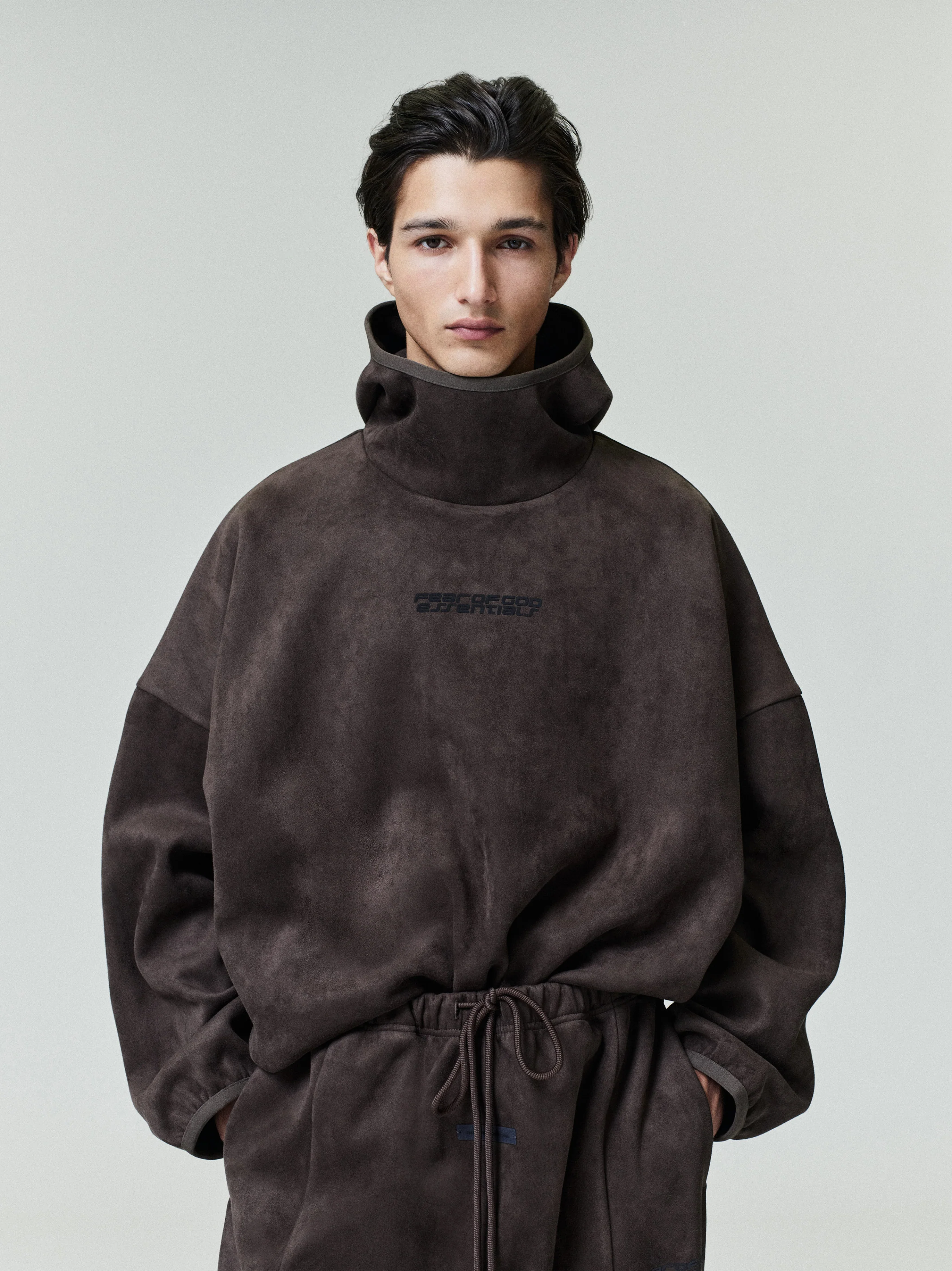 Suede Fleece Modern Hoodie
