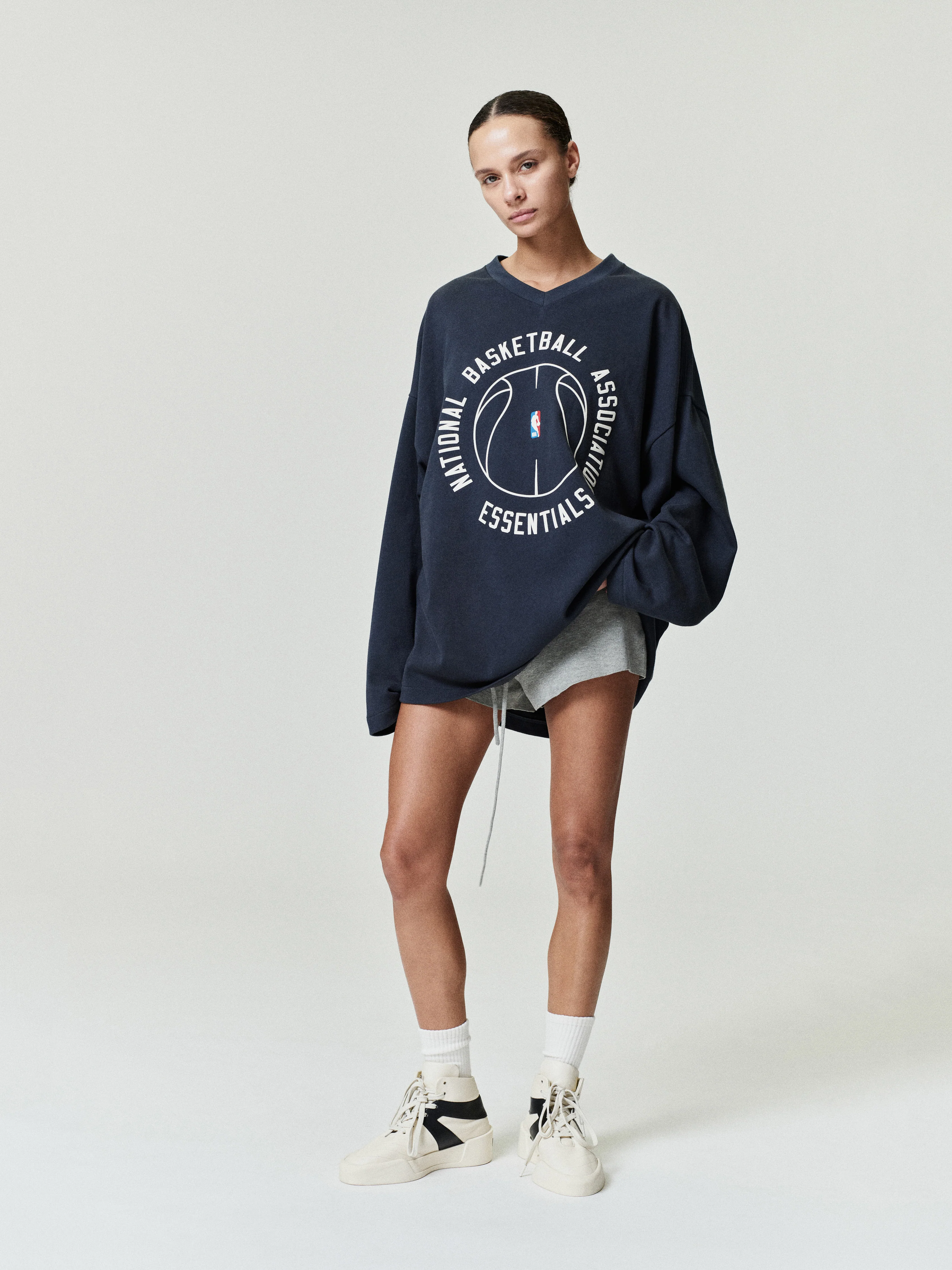 NBA X Barkley Hendricks Long Sleeve V-Neck Tee