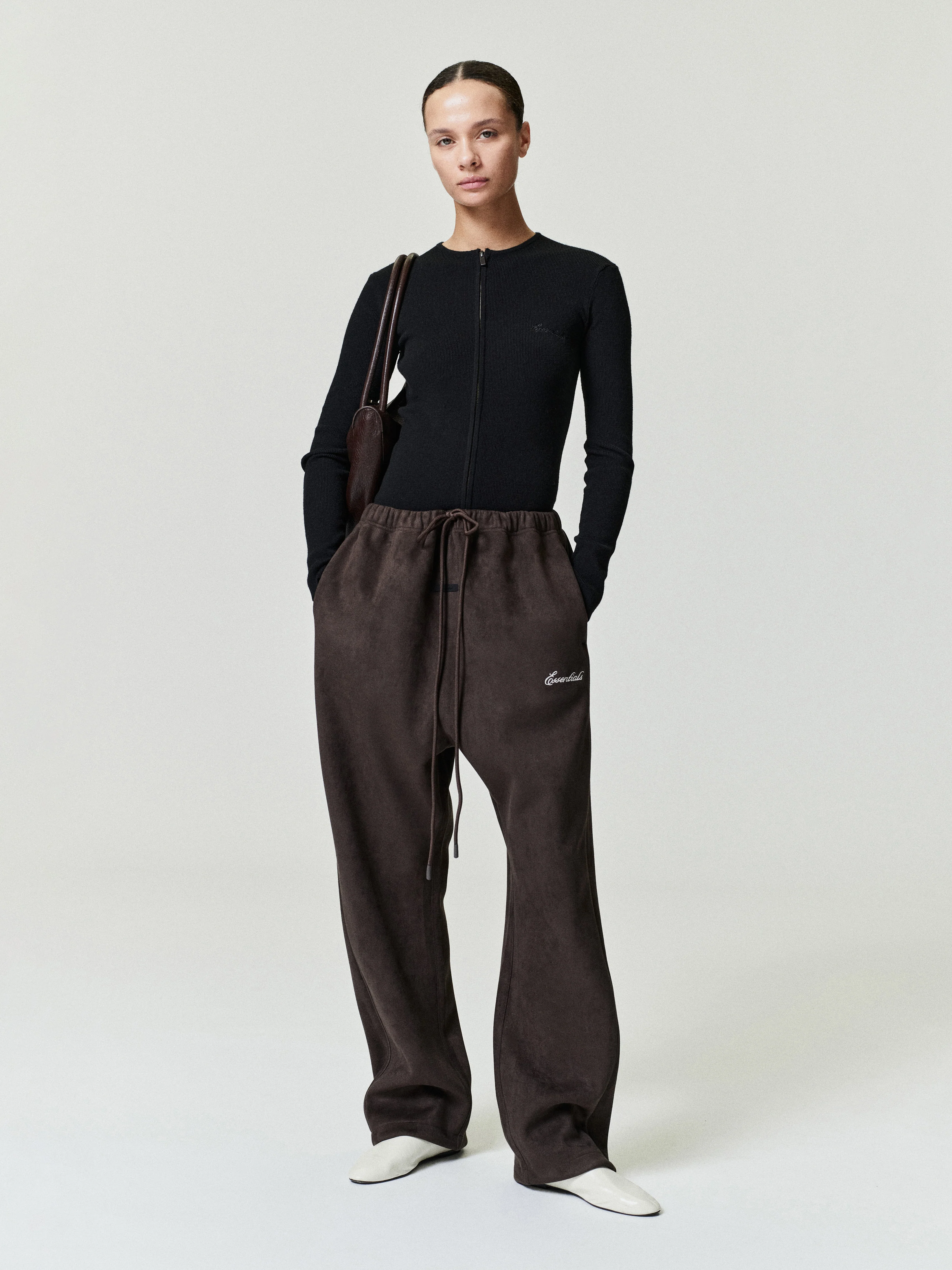 Suede Fleece Signature Relaxed Pant - Image 2