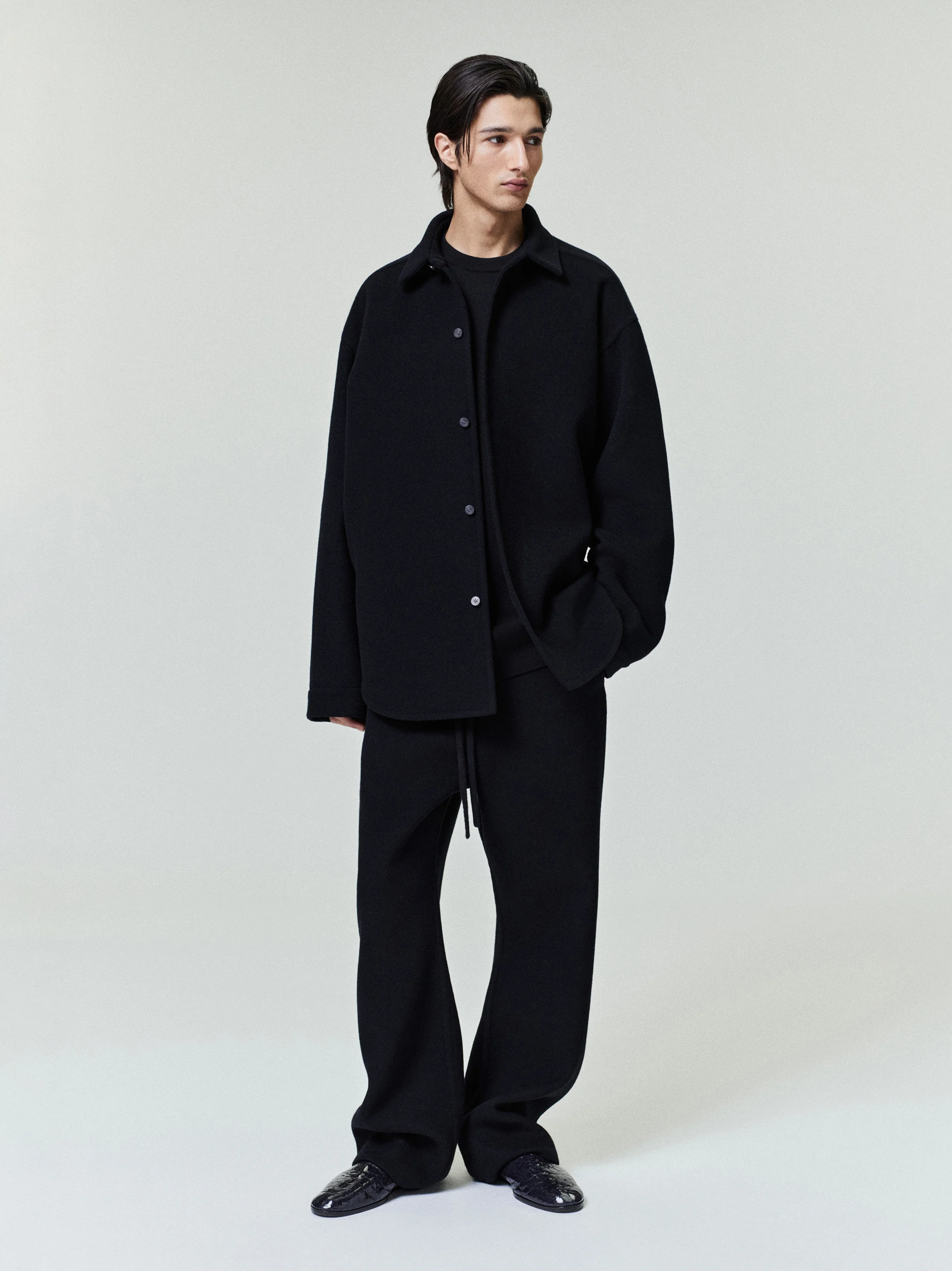 Double Face Wool Cashmere Flared Pants